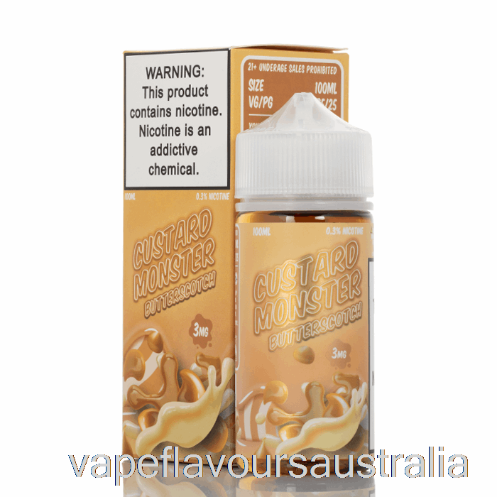 Vape Nicotine Australia Butterscotch - Custard Monster - 100mL 3mg